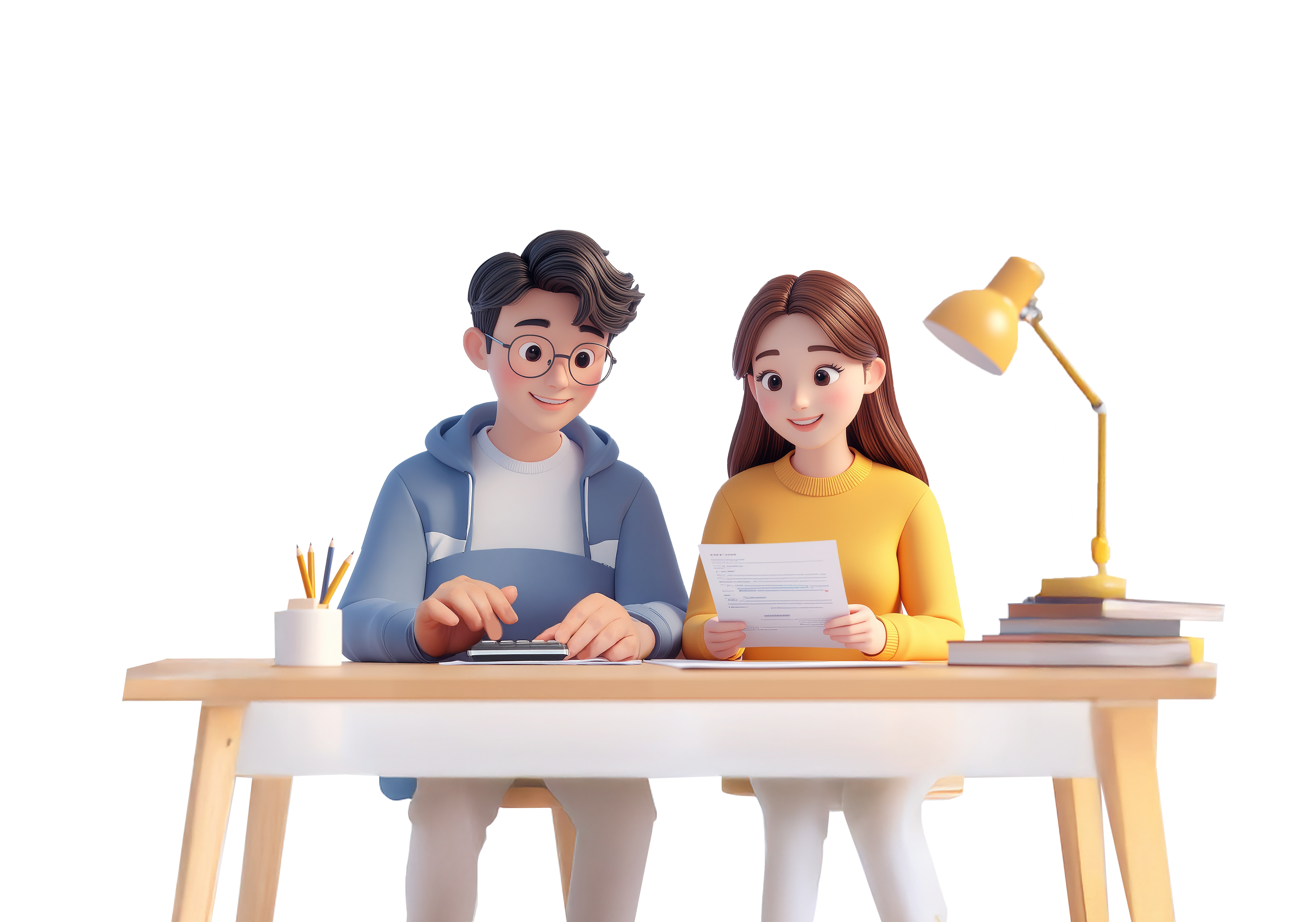 Couple calculating